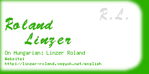 roland linzer business card